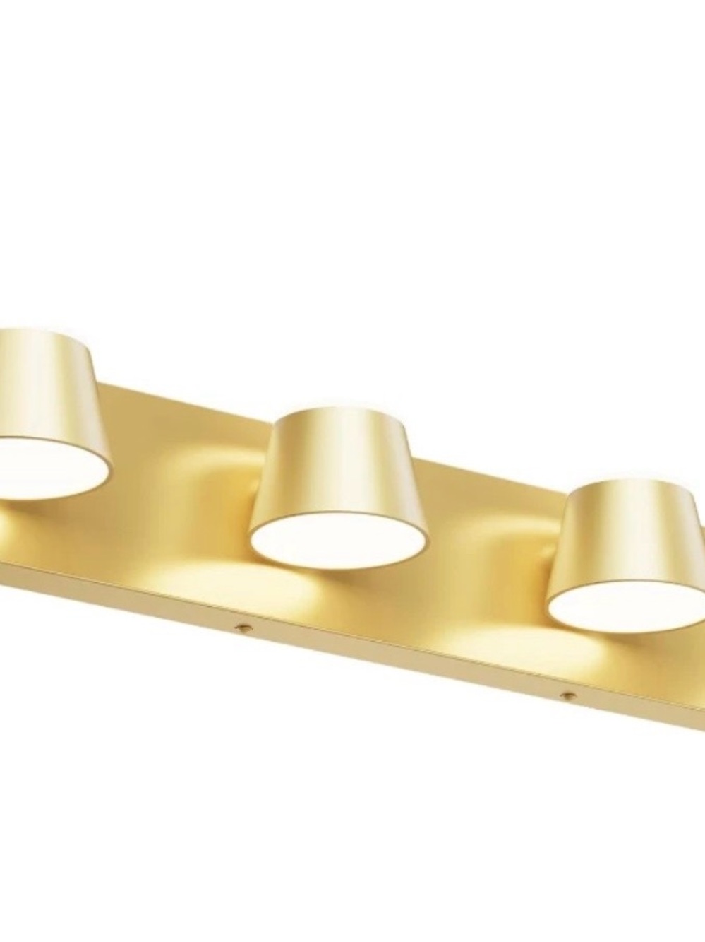 Modern 3-Light Gold Vanity Light